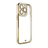 Hurtel Fashion Case for Samsung Galaxy A12 5G, Gold Frame, Gel Cover, White