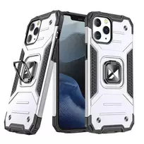 Wozinsky Ring Armor phone case with stand for iPhone 14 Pro Max silver