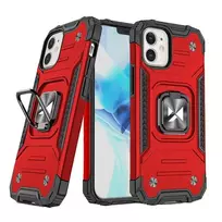 Wozinsky Ring Armor phone case with stand for iPhone 14 Plus, red