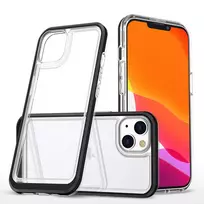 Hurtel Clear 3-in-1 phone case for iPhone 14, black