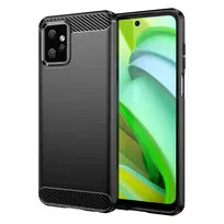 Hurtel Carbon Case for Motorola Moto G Power 2023, flexible silicone carbon cover, black