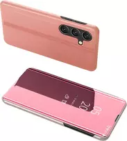 Hurtel Clear View book type phone case for Samsung Galaxy A24 4G (A245) pink