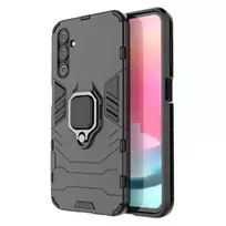 Hurtel Ring Armor case for Samsung Galaxy A24 4G, armored cover with magnetic ring holder, black