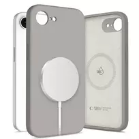 Tech-Protect SILICONE phone case with MagSafe support for iPhone 16E | iPhone 17E gray