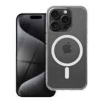Forcell F-Protect Clear Hybrid Premium phone case with MagSafe support for iPhone 15 Pro, transparent