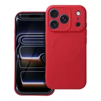 OEM Silicone Mag Cover phone case with MagSafe support for iPhone 17 Pro, red