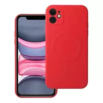 OEM Silicone Mag Cover phone case with MagSafe support for iPhone 11, red