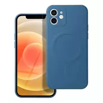 OEM SILICONE MAG COVER phone case with MagSafe support for iPhone 12 blue