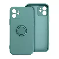 OEM Silicone Ring phone case with stand for iPhone 16 Pro green