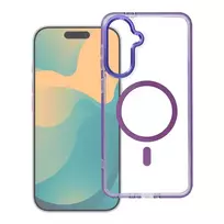 OEM FRAME CLEAR HYBRID MAG COVER compatible with MagSafe for SAMSUNG S26 Plus, purple