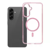OEM FRAME CLEAR HYBRID MAG phone case with MagSafe support for Samsung Galaxy A56 (A566) pink
