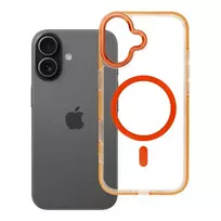 OEM FRAME CLEAR HYBRID MAG phone case with MagSafe support for iPhone 17, orange