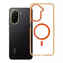 OEM FRAME CLEAR HYBRID MAG COVER compatible with MagSafe for XIAOMI Redmi A5, hermes orange