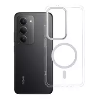OEM FRAME CLEAR HYBRID MAG COVER compatible with MagSafe for XIAOMI Redmi 15, transparent