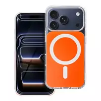OEM Clear Fusion Mag phone case with MagSafe support for iPhone 15 Pro, orange