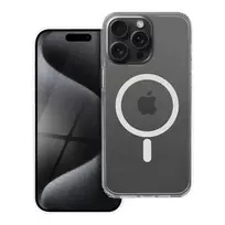 Forcell F-Protect Clear Hybrid Premium phone case with MagSafe support for iPhone 15 Pro Max, transparent