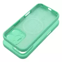 OEM Silicone 2mm phone case with MagSafe support for iPhone 15 Pro green