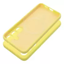 OEM SILICONE Case 2mm for SAMSUNG S25 Ultra, compatible with MagSafe, lemon color