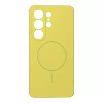 OEM Silicone 2mm phone case with MagSafe support for Samsung Galaxy S26 Ultra (S948), yellow