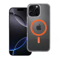 OEM Drop Glue Colorful Ring phone case with stand and MagSafe support for iPhone 16 Pro Max, orange
