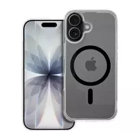 OEM Drop Glue Colorful Ring phone case with stand and MagSafe support for iPhone 17, black
