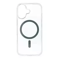 OEM Drop Glue Colorful Ring phone case with stand and MagSafe support for iPhone 17, gray