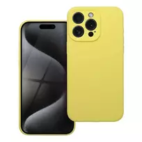 OEM Silicone 2mm phone case for iPhone 15 Pro Max yellow