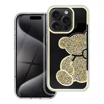 OEM TEDDY BEAR phone case for iPhone 16 gold