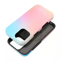 Forcell F-Protect Mirage phone case with MagSafe support for iPhone 16, pink and blue