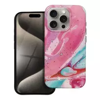 Forcell F-Protect Mirage phone case with MagSafe support for iPhone 15 Pro, multicolor