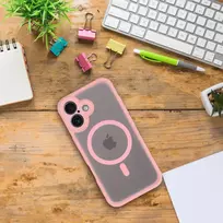 OEM FULL MATTE MAG COVER phone case with MagSafe support for iPhone 14 pink