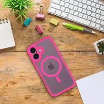 OEM Full Matte Mag phone case with MagSafe support for Samsung Galaxy S25+ (S936) pink