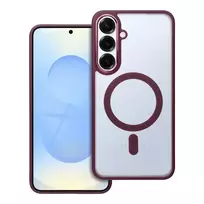 OEM Matte Mag Cover phone case with MagSafe support for Samsung Galaxy S25+ (S936), red