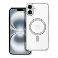 OEM Electro Mag phone case with MagSafe support for iPhone 16 Plus, silver