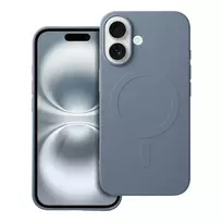 OEM Silicone Mag Cover (large cutout) phone case with MagSafe support for iPhone 16, blue