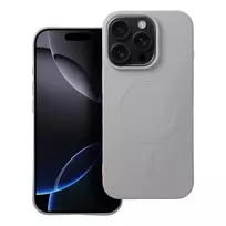 OEM Silicone Mag Cover (large cutout) phone case with MagSafe support for iPhone 16 Pro, gray