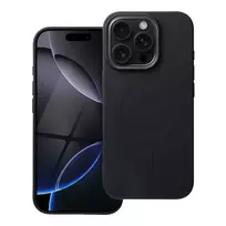 OEM Silicone Mag Cover (large cutout) phone case with MagSafe support for iPhone 16 Pro, black