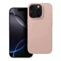 OEM Silicone Mag Cover (large cutout) phone case with MagSafe support for iPhone 16 Pro, pink
