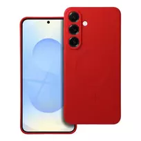 OEM Silicone Mag Cover phone case with MagSafe support for Samsung Galaxy S25+ (S936), red