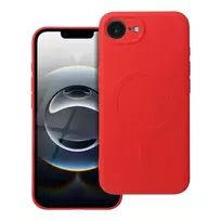 OEM Silicone Mag Cover phone case with MagSafe support for iPhone 16e, red