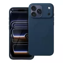 OEM Silicone Mag Cover (large cutout) phone case with MagSafe support for iPhone 17 Pro Max, blue