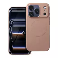 OEM Silicone Mag Cover (large cutout) phone case with MagSafe support for iPhone 17 Pro, pink