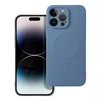 OEM Silicone MagSafe compatible phone case for iPhone 14 Pro Max in blue