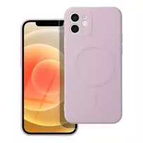 OEM Silicone Mag Cover phone case with MagSafe support for iPhone 12, pink