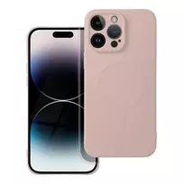OEM Silicone Mag Cover phone case with MagSafe support for iPhone 14 Pro Max, pink