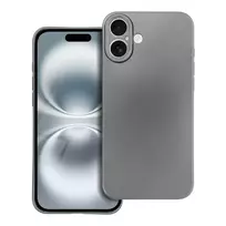 OEM Metallic phone case for iPhone 16 Plus, gray