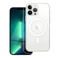 OEM Clear Mag phone case with MagSafe support for iPhone 13 Pro Max, transparent