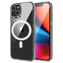 OEM Clear Mag Cover (MID) phone case with MagSafe support for Samsung Galaxy S24 Ultra (S928), transparent