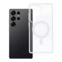 OEM Clear Mag Cover (MID) phone case with MagSafe support for Samsung Galaxy S25 Ultra (S938), transparent