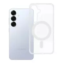 OEM Clear Mag Cover (MID) phone case with MagSafe support for Samsung Galaxy S25 (S931), transparent